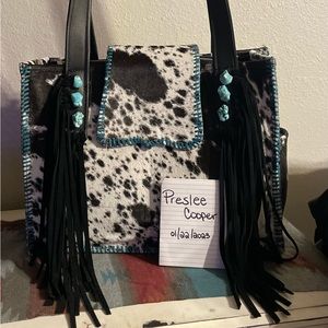 Custom cowhide purse